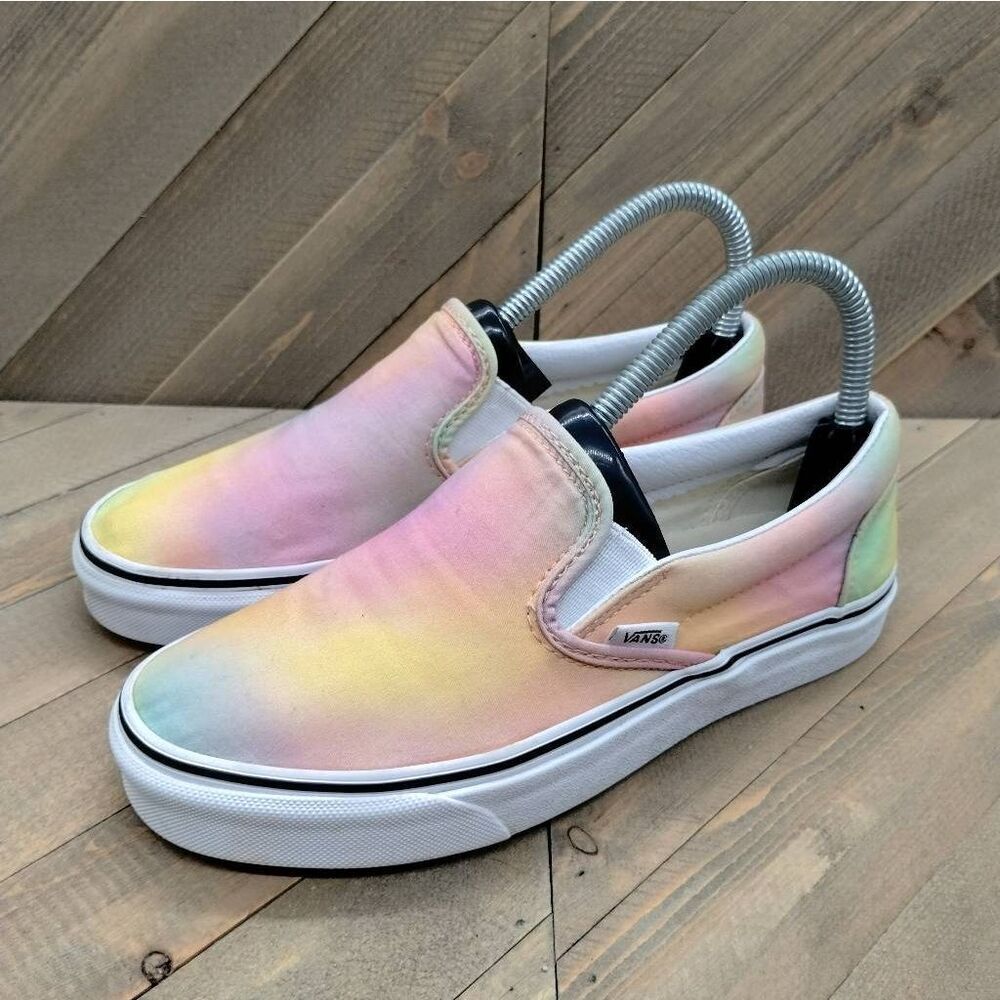 Vans Classic Slip On Aura Shift Multicolor Casual Sneakers Womens Size 6.5‎